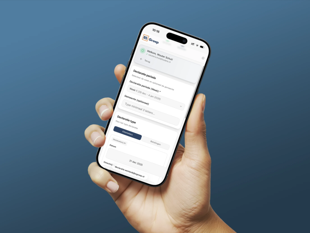 BS Groep declaratietool declaratie-app preview