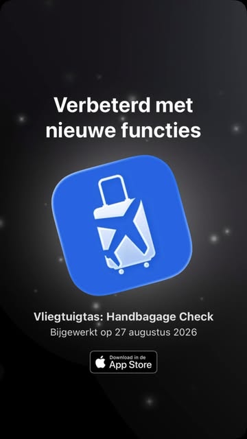 Instagram post: Vliegtuigtas verbeterd met nieuwe functies